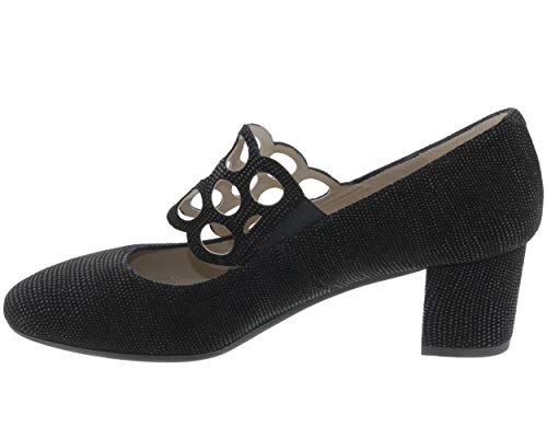 Brenda Zaro - Zapatos de Vestir de Piel Lisa Mujer, Negro (Negro (Negro)), 39.5 EU