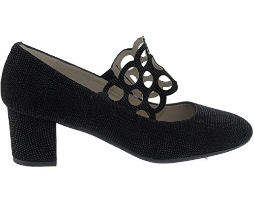 Brenda Zaro - Zapatos de Vestir de Piel Lisa Mujer, Negro (Negro (Negro)), 39.5 EU