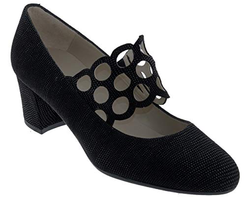 Brenda Zaro - Zapatos de Vestir de Piel Lisa Mujer, Negro (Negro (Negro)), 39.5 EU