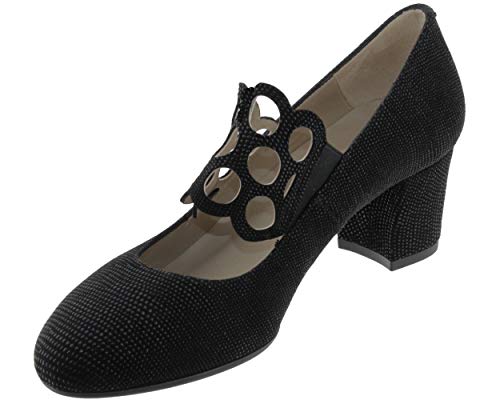 Brenda Zaro - Zapatos de Vestir de Piel Lisa Mujer, Negro (Negro (Negro)), 39.5 EU