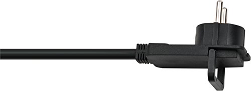 Brennenstuhl cable alargador de 3 m con enchufe plano (alargador eléctrico, enchufe plano, para interiores) negro