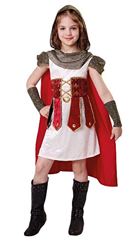 Bristol Novelty CF032 Traje Princesa Romana, Mediano, 122-134 cm, Edad aprox 5-7 años