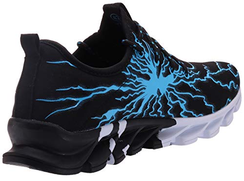 BRONAX Zapatos para Correr Hombre Zapatillas de Deportes Tenis Deportivas Running Calzado Trekking Sneakers Gimnasio Transpirables Casual Montaña Negro Azul 43
