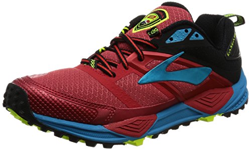 Brooks Cascadia 12, Zapatillas de Gimnasia Hombre, Rojo (High Risk Red/Black/Vivid Blue), 42.5 EU