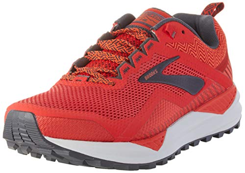 Brooks Cascadia 14, Zapatilla de Correr Hombre, Red Ebony Grey, 44.5 EU