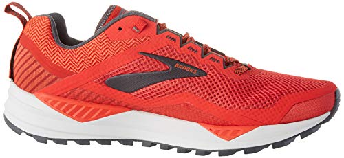 Brooks Cascadia 14, Zapatilla de Correr para Hombre, Red Ebony Grey, 44 EU