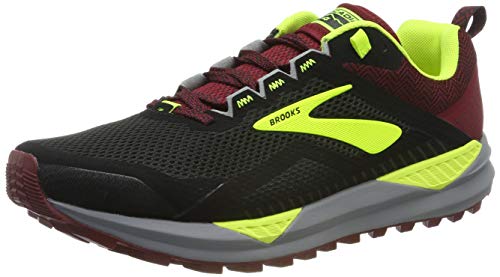 Brooks Cascadia 14, Zapatillas de Running Hombre, Negro (Black/Red/Nightlife 031), 42 EU