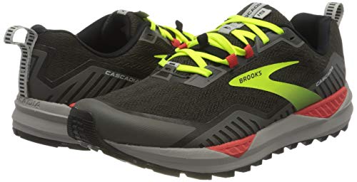 Brooks Cascadia 15, Zapatillas para Correr Hombre, Black Raven Cherry Tomato, 42.5 EU