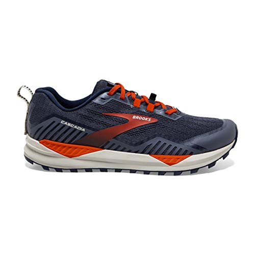 Brooks Cascadia 15, Zapatillas para Correr Hombre, Navy/Orange/Pelican, 43 EU