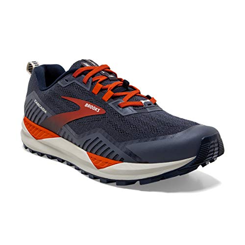 Brooks Cascadia 15, Zapatillas para Correr Hombre, Navy/Orange/Pelican, 43 EU