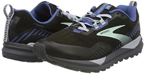 Brooks Cascadia GTX 15, Zapatillas para Correr Mujer, Black Marlin Blue, 37.5 EU