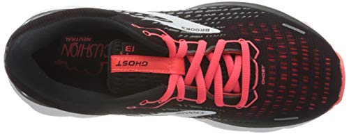 Brooks Ghost 13, Zapatillas para Correr Mujer, Black Ebony Coral, 40 EU