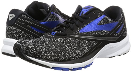 Brooks Launch 4, Zapatillas de Gimnasia Hombre, Negro (Black/Anthracite/Electric Blue), 42 EU