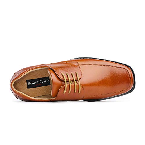 Bruno Marc Goldman-01 Zapatos de Cordones Vestir Negocios Clásicos para Hombre Marrón 42 EU/9 US