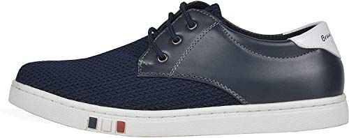 Bruno Marc Hombre Zapatillas de Cordones Casual Cómodo Zapatos NY-03 Marina Talla 10 US / 43 EU