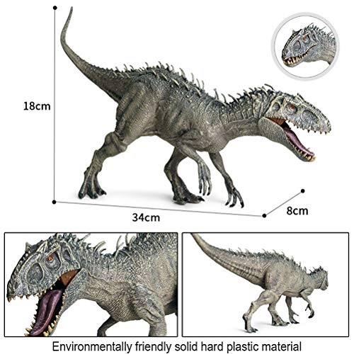 BSTQC Indominus Rex Jurassic World, plástico Dinosaurio de Juguete Figuras de acción Boca Abierta Dinosaurio Mundo Animales Modelo Chico Juguete Regalo