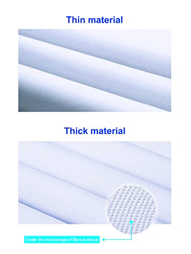 BSTT Mujer Bata de Laboratorio Blanco Uniformes de Trabajo Nueva Mejora Mangas abotonadas Gruesa S