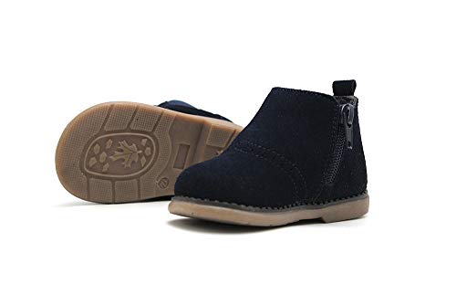 Bubble - Botas de piel azul marino, zapato abotinado casual Bubble Kids con cierre de cremallera, para: Niña color: MARINO talla:26