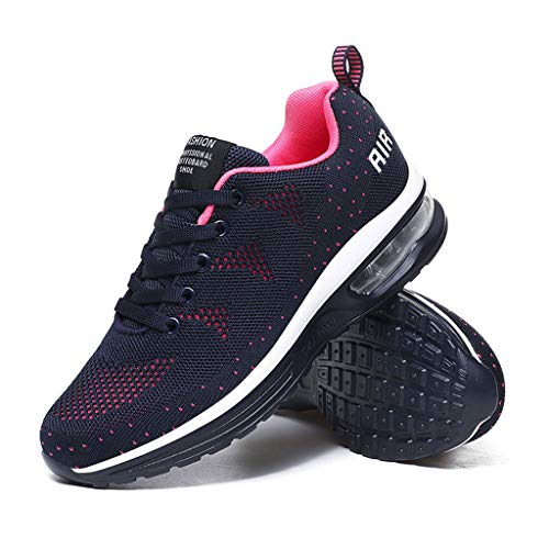BUBUDENG Zapatillas Casual para Deporte Mujer de Senderismo para Mujer, de Malla Ligera, Transpirables, cómodas Zapatos para Caminar Mesh Running Transpirable Aumentar Más Altos Sneakers