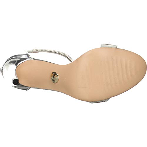 Buffalo Frigga, Sandalia con Pulsera Mujer, Gris (Silver 001), 38 EU