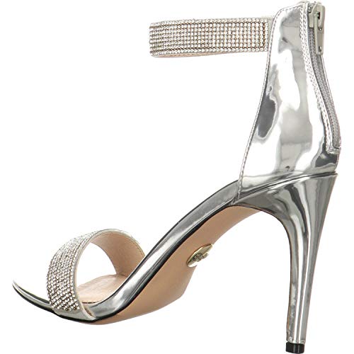 Buffalo Frigga, Sandalia con Pulsera Mujer, Gris (Silver 001), 38 EU