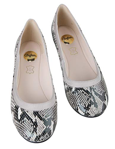 Buffalo Mujer Bailarinas, Merceditas ANNELIE 2, señora Bailarinas Clásicas, Zapatos Planos,Zapatos de Verano,Elegantes,Natural Beige,38 EU / 5 UK