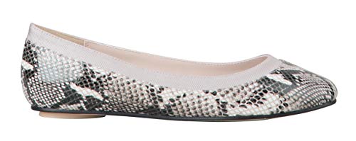 Buffalo Mujer Bailarinas, Merceditas ANNELIE 2, señora Bailarinas Clásicas, Zapatos Planos,Zapatos de Verano,Elegantes,Natural Beige,38 EU / 5 UK