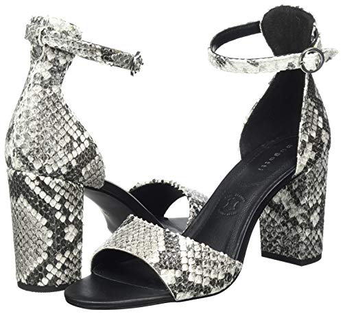 bugatti 411911803800, Sandalia con Pulsera Mujer, Blanco Reptile Print White 8320, 37 EU