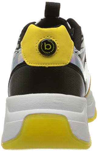 bugatti 432787015950, Zapatillas Mujer, Amarillo (Yellow/Animal Print 5082), 39 EU