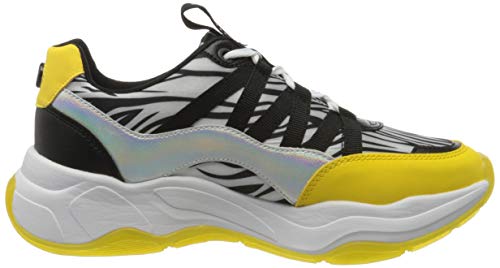 bugatti 432787015950, Zapatillas Mujer, Amarillo (Yellow/Animal Print 5082), 39 EU