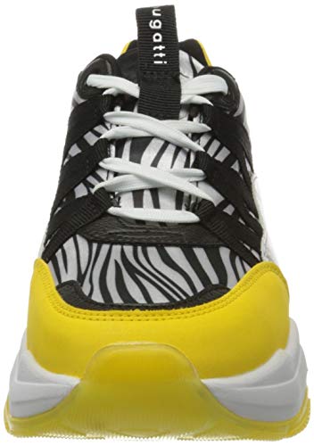 bugatti 432787015950, Zapatillas Mujer, Amarillo (Yellow/Animal Print 5082), 39 EU