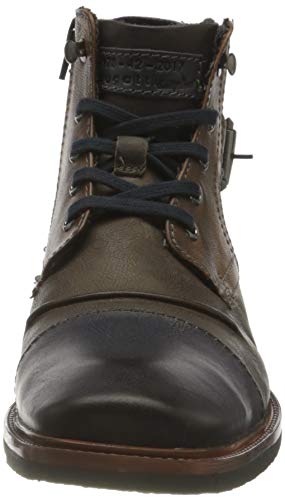 bugatti Salva Eco, Botas Cortas al Tobillo Hombre, Color Gris Oscuro, 45 EU