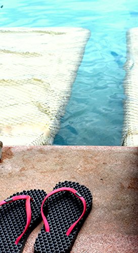 BUMPERS Sandalias de Masaje de acupresión para Mujer - Chanclas de reflexología con un cómodo diseño de Plantilla y Suela con Agarre Firme (39-40, Azul Marino)