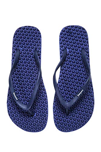 BUMPERS Sandalias de Masaje de acupresión para Mujer - Chanclas de reflexología con un cómodo diseño de Plantilla y Suela con Agarre Firme (39-40, Azul Marino)