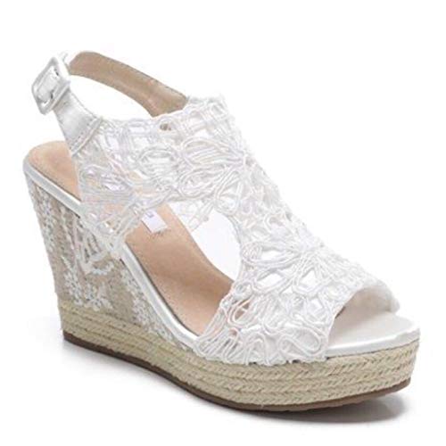 BUONAROTTI ESPARDEÑAS Novia CUÑAS Mandarina - Mujer Color Blanco Talla 39