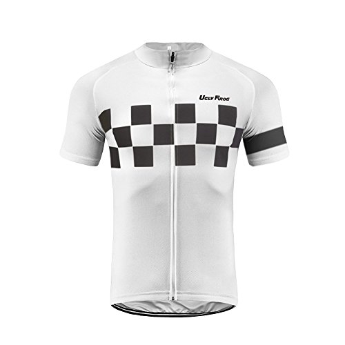 BurningBikewear Uglyfrog Maillot Ciclismo Hombre Verano Moda Manga Corta Ropa MTB Jersey Bicicleta Tops Cómodo Transpirable Secado Rápido DXMZ12F