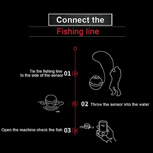 Buscador de los pescados - Portátil pantalla táctil a color buscador de los pescados, pesca al aire libre Pesca del sensor del sonar la alarma del detector de pescado detector automático de activación