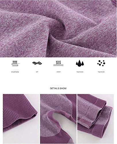 C K CrisKat Conjunto Deportivo Femenino Sujetador y Pantalones de Yoga Traje Deportivo Conjunto de Leggings y Sujetador Deportivo Conjunto de Yoga Sólido sin Costuras para Fitness (L, Gris)