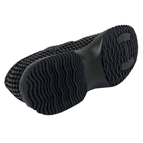 C01 Sneakers Donna HOGAN Interactive Black Suede Glittery Shoes Women [39]