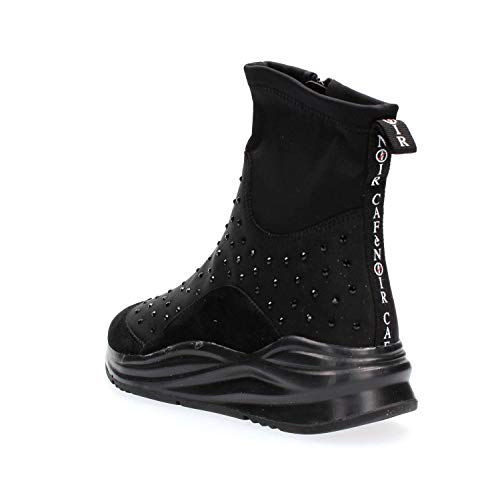 Cafè Noir JDA984010360 I18.010 Nero 36 Botas DE Tobillo Lycra Strass Black Sole