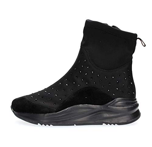 Cafè Noir JDA984010360 I18.010 Nero 36 Botas DE Tobillo Lycra Strass Black Sole