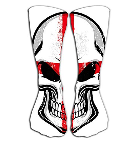 Calcetines Calcetín Bandera de Inglaterra Calavera pintada Hermosa diversión Calcetines Altos 50CM
