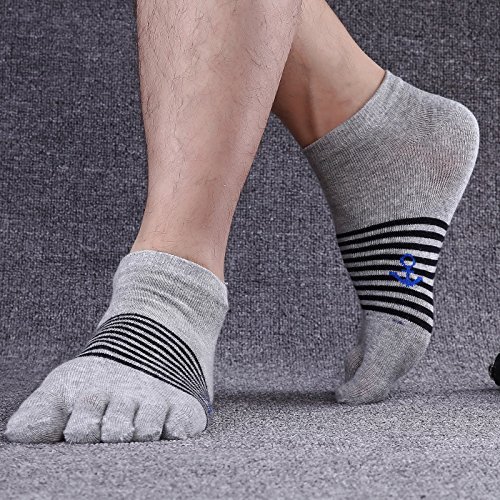 Calcetines de 5 Dedos para Hombres para Deportes Ciclismo Correr, Hombre Calcetines del dedo del pie, Calcetines Dedos de Pies Separados (Multicolor-4 pares)