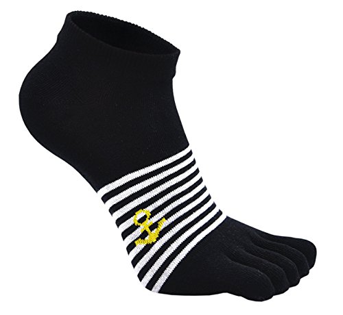 Calcetines de 5 Dedos para Hombres para Deportes Ciclismo Correr, Hombre Calcetines del dedo del pie, Calcetines Dedos de Pies Separados (Multicolor-4 pares)