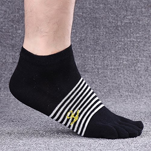 Calcetines de 5 Dedos para Hombres para Deportes Ciclismo Correr, Hombre Calcetines del dedo del pie, Calcetines Dedos de Pies Separados (Multicolor-4 pares)