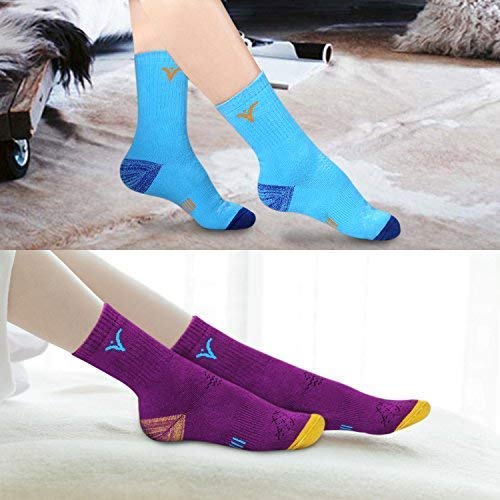 Calcetines de Senderismo para Mujer de 5 Pares, Calcetines de Rendimiento múltiple de Espesor Completo para Trekking Excursión de Senderismo y Otros Botines de Escalada, tamaño: Mujeres 35-40