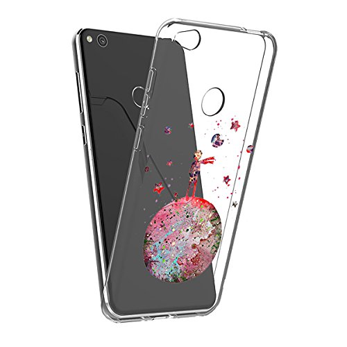 Caler Funda Huawei P8 Lite 2017 Case, Suave TPU Gel Silicona Ultra-Delgado Ligera Anti-rasguños Protección Cuentos de Hadas Carcasa para Huawei (Pequeño Príncipe Principito)