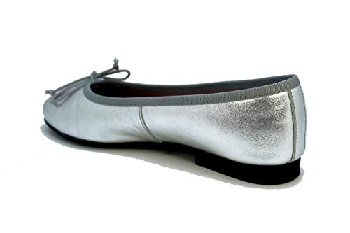 Callaghan Mod:2 Bailarina Mujer en Piel, con cordón periferico Ajustable (38 EU, Plata)