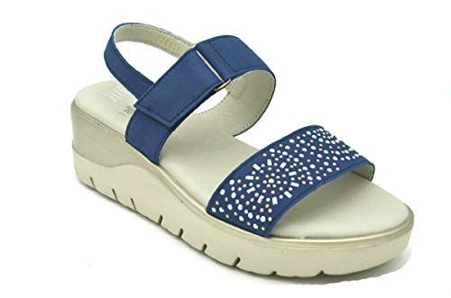 Callaghan - sandalia uwanja mujer cuero con banda doble - 39 - blue