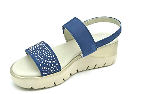 Callaghan - sandalia uwanja mujer cuero con banda doble - 39 - blue